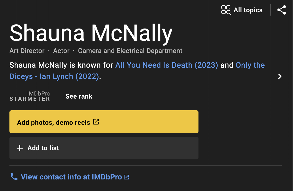 Shauna McNally at IMDB